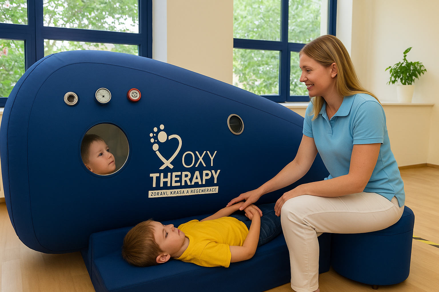 Ilustrační vizualizace vytvořená pomocí umělé inteligence. Nezobrazuje skutečné dítě ani klienta centra.